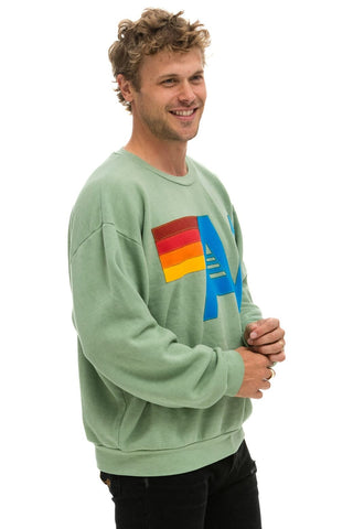 LOGO STITCH RELAXED CREW SWEATSHIRT - SAGE Sweatshirt Aviator Nation