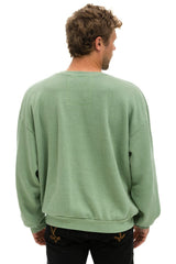 LOGO STITCH RELAXED CREW SWEATSHIRT - SAGE Sweatshirt Aviator Nation