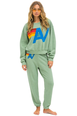 LOGO STITCH RELAXED CREW SWEATSHIRT - SAGE Sweatshirt Aviator Nation