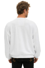LOGO STITCH RELAXED CREW SWEATSHIRT - WHITE Sweatshirt Aviator Nation