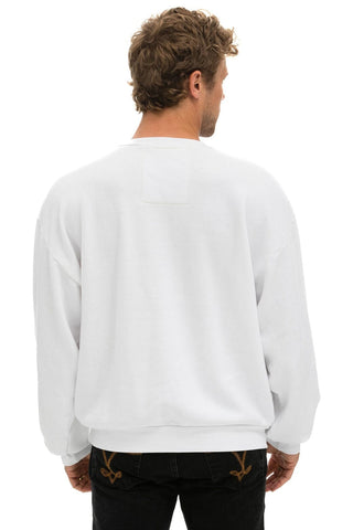 LOGO STITCH RELAXED CREW SWEATSHIRT - WHITE Sweatshirt Aviator Nation