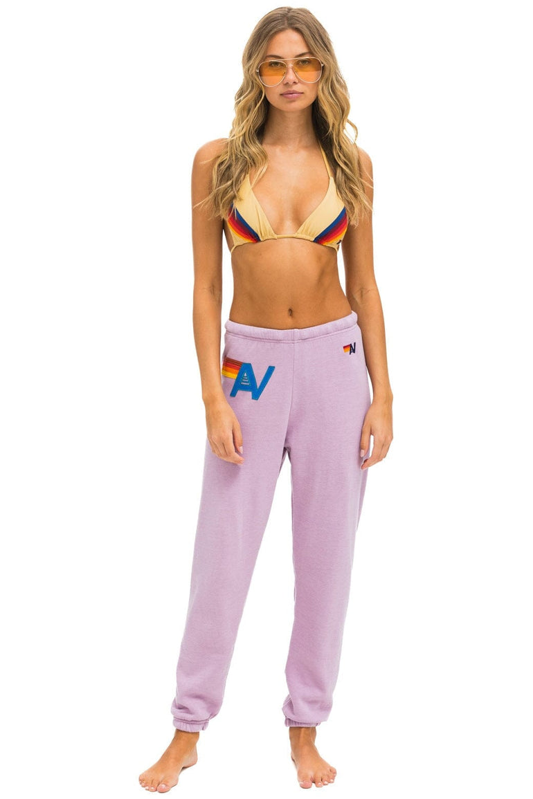 LOGO STITCH SWEATPANTS - MAUVE Women's Sweatpants Aviator Nation