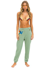 LOGO STITCH SWEATPANTS - SAGE Women's Sweatpants Aviator Nation
