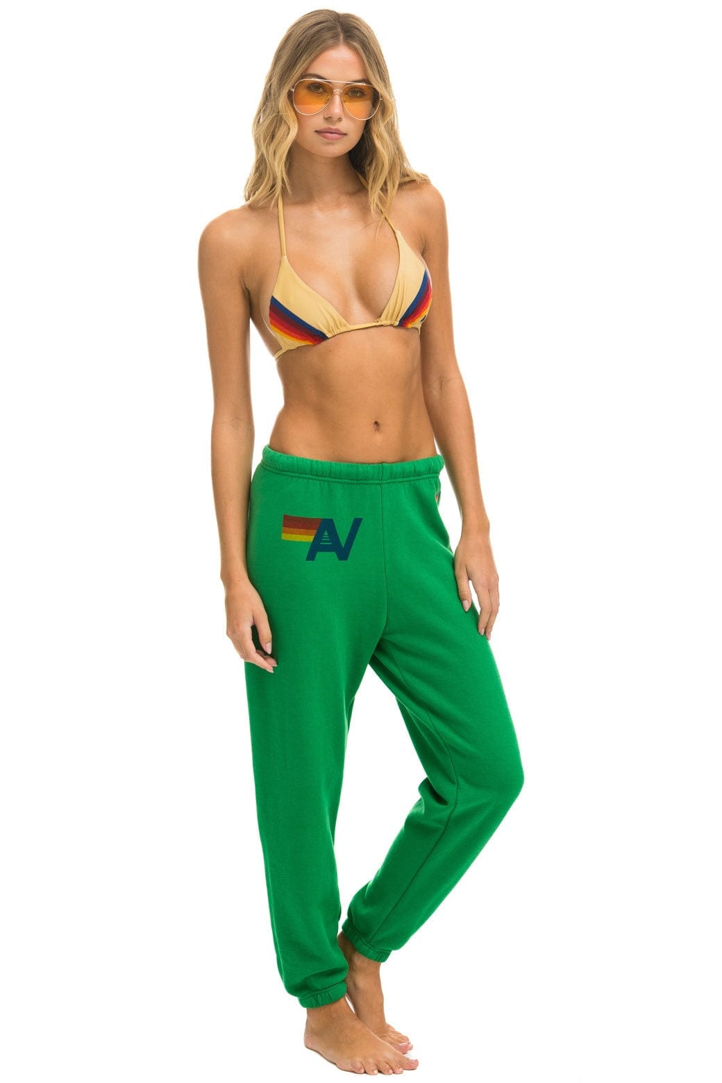 LOGO SWEATPANTS - KELLY GREEN Women's Sweatpants Aviator Nation