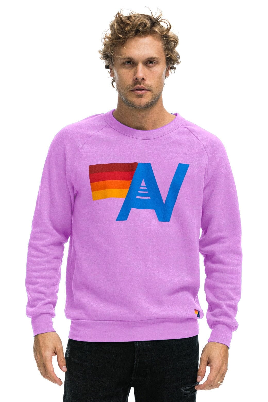LOGO SWEATSHIRT - NEON PURPLE Sweatshirt Aviator Nation
