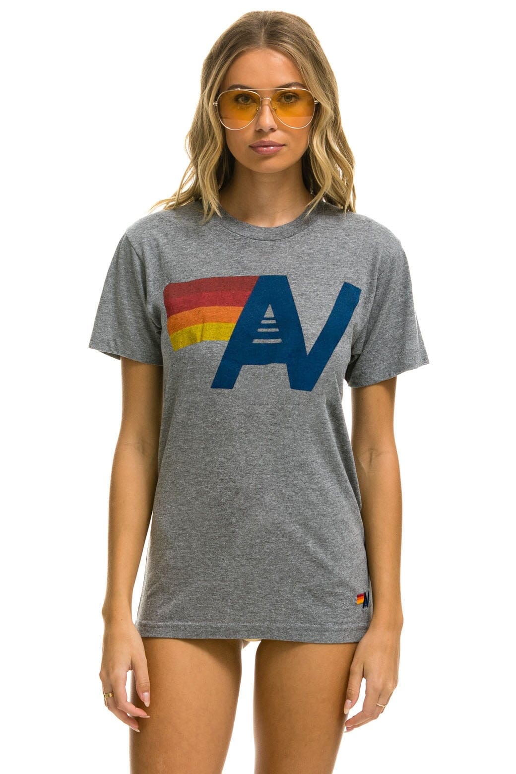 LOGO TEE - HEATHER GREY SALE Aviator Nation