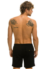MEN'S 5 STRIPE FLEX SHORTS 7 INCH - BLACK Men's Board Shorts Aviator Nation