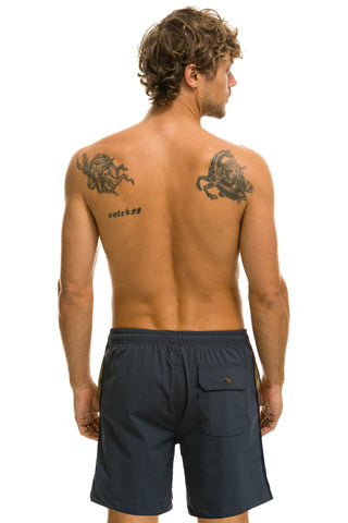 MEN'S 5 STRIPE FLEX SHORTS 7 INCH - TITANIUM Men's Board Shorts Aviator Nation