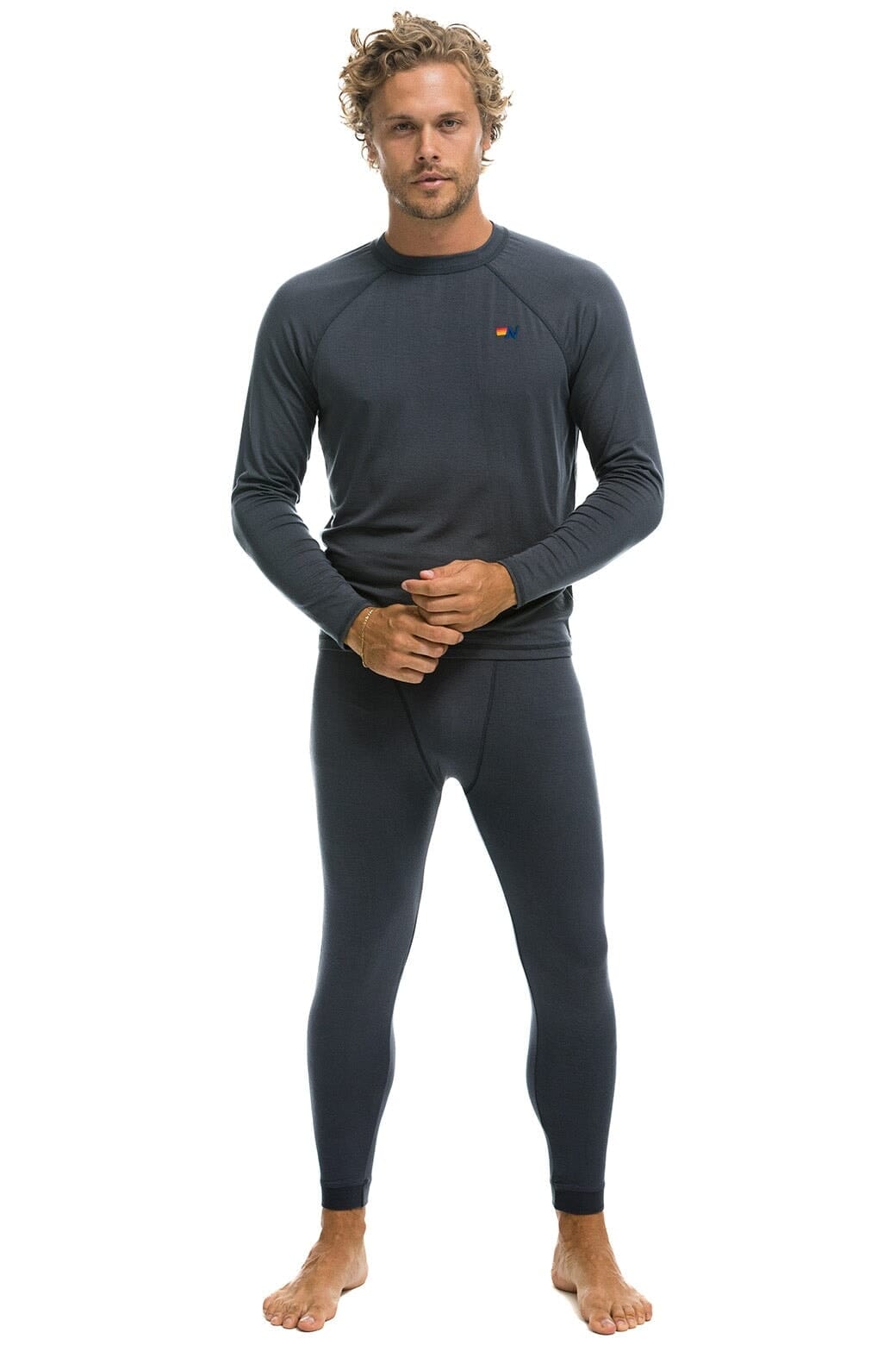 MEN'S MICRO MODAL BASE LAYER SET - TITANIUM Men's Outerwear Aviator Nation