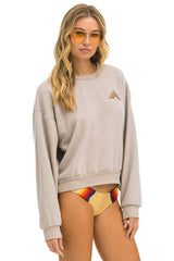 MOUNTAIN STITCH RELAXED CREW SWEATSHIRT - SAND // TAN Sweatshirt Aviator Nation