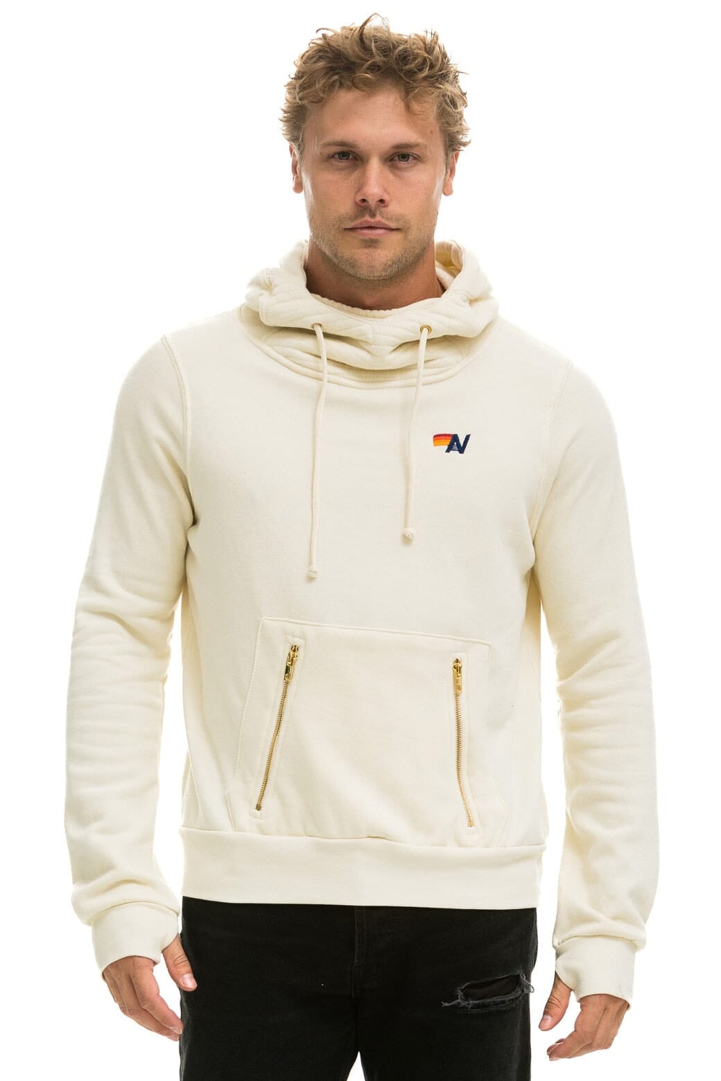 NINJA PULLOVER HOODIE - VINTAGE WHITE Hoodie Aviator Nation
