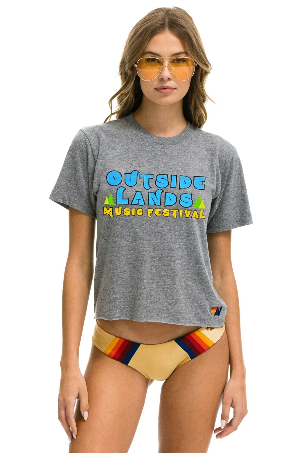 OUTSIDE LANDS 2024 BOYFRIEND TEE - HEATHER GREY Aviator Nation