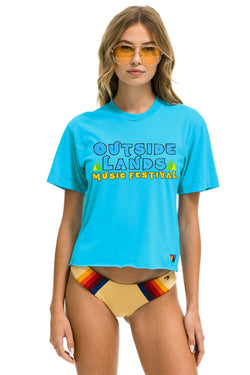 OUTSIDE LANDS 2024 BOYFRIEND TEE - NEON BLUE Aviator Nation
