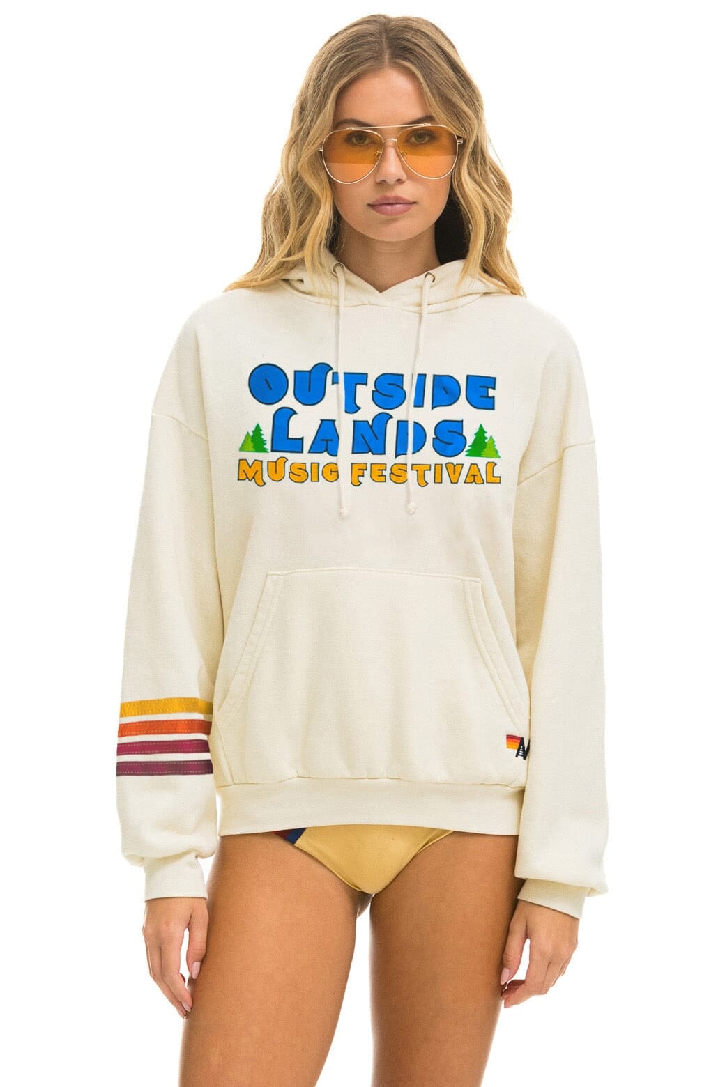 OUTSIDE LANDS 2024 PULLOVER HOODIE RELAXED - VINTAGE WHITE Aviator Nation