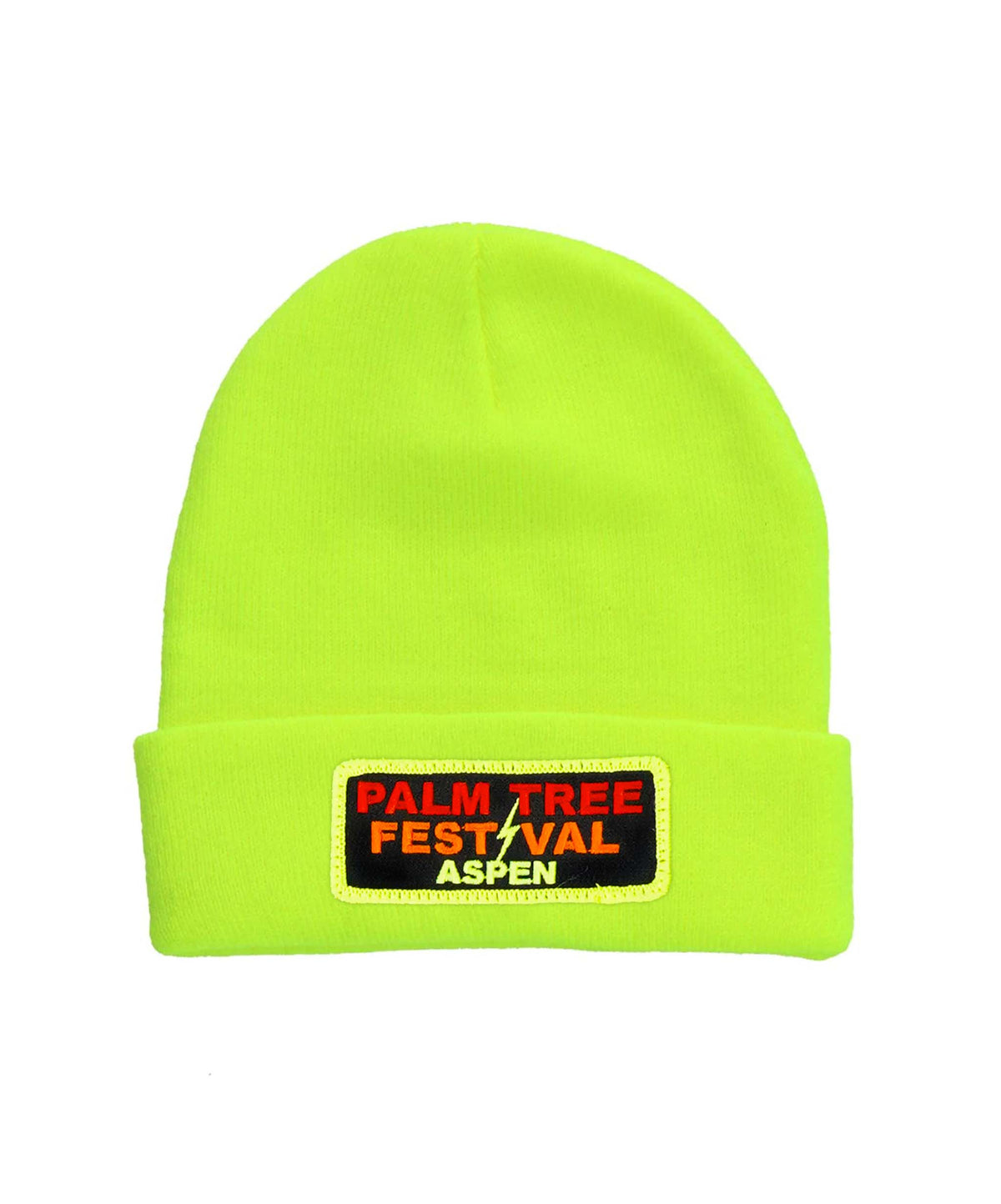 PALM TREE FESTIVAL ASPEN 2024 BEANIE - NEON YELLOW Beanie Aviator Nation
