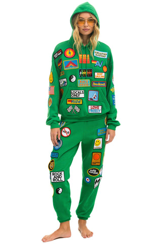 PRESALE: VINTAGE PATCH RELAXED PULLOVER HOODIE- KELLY GREEN Hoodie Aviator Nation