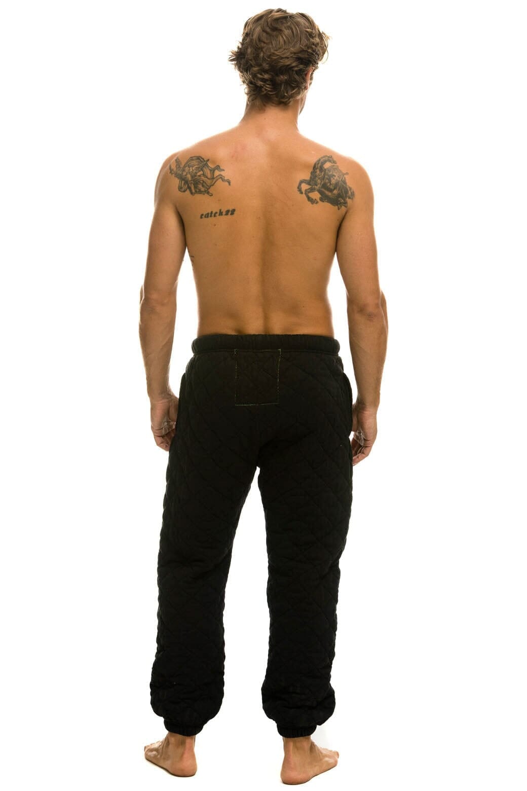 QUILTED SWEATPANTS - BLACK Men's Sweatpants Aviator Nation
