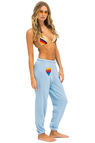 RAINBOW HEART STITCH SWEATPANTS - ICE Women's Sweatpants Aviator Nation