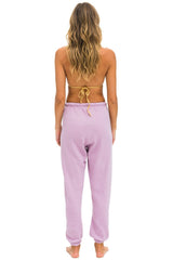 RAINBOW HEART STITCH SWEATPANTS - MAUVE Women's Sweatpants Aviator Nation