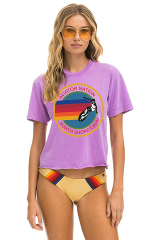 SIGNATURE NORTH SHORE BOYFRIEND TEE - NEON PURPLE Boyfriend Tee Aviator Nation