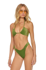 SPARKLE GYPSY RING HI-CUT FULL COVERAGE BIKINI BOTTOMS - ARMY Swim Aviator Nation