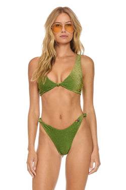 SPARKLE RIVIERA KNOT CHEEKY BIKINI BOTTOMS - ARMY Swim Aviator Nation