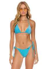 SPARKLE TURKS TRIANGLE BIKINI TOP - SKY Swim Aviator Nation