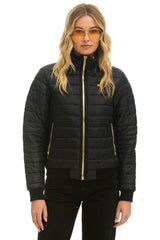 SUNBURST JACKET - BLACK Women's Outerwear Aviator Nation