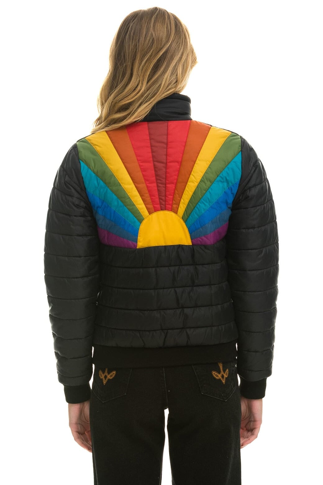 SUNBURST JACKET - BLACK Women's Outerwear Aviator Nation