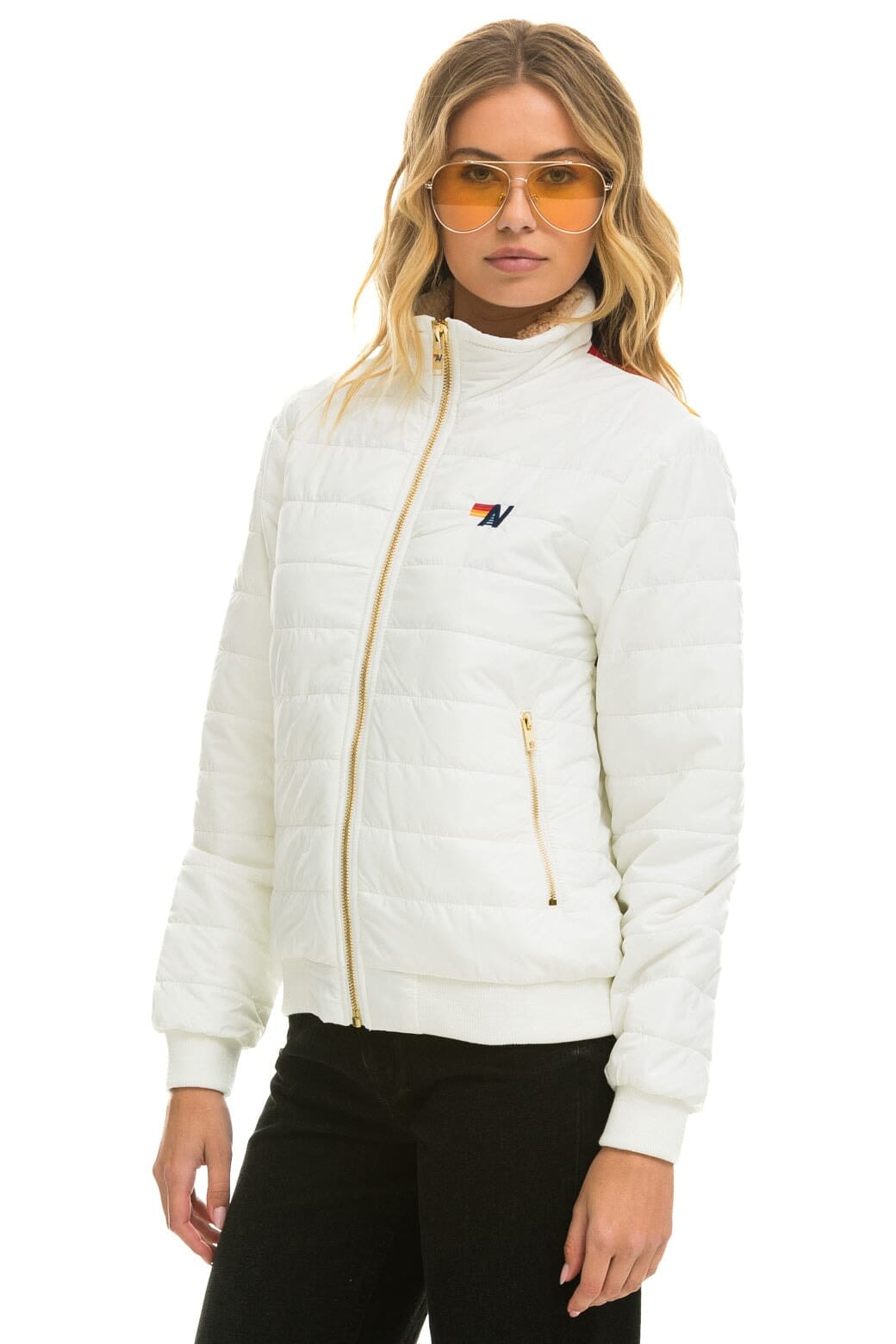 SUNBURST JACKET - WHITE Women's Outerwear Aviator Nation