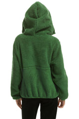 TEDDY UNISEX HOODED HALF ZIP JACKET - GARDEN GREEN Women's Outerwear Aviator Nation