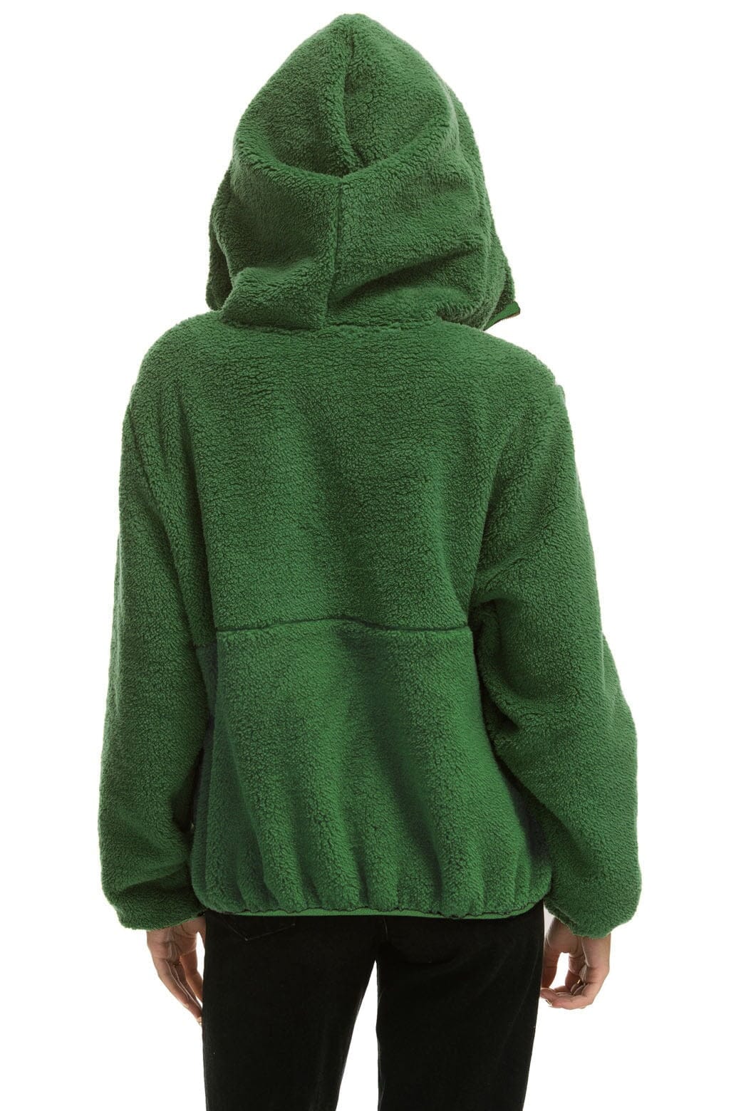 TEDDY UNISEX HOODED HALF ZIP JACKET - GARDEN GREEN Women's Outerwear Aviator Nation