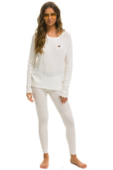 WOMEN'S THERMAL BASE LAYER SET - VINTAGE WHITE BASE LAYER Aviator Nation