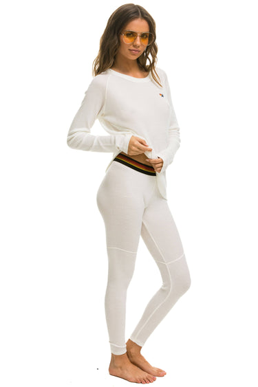 WOMEN'S THERMAL BASE LAYER SET - VINTAGE WHITE BASE LAYER Aviator Nation