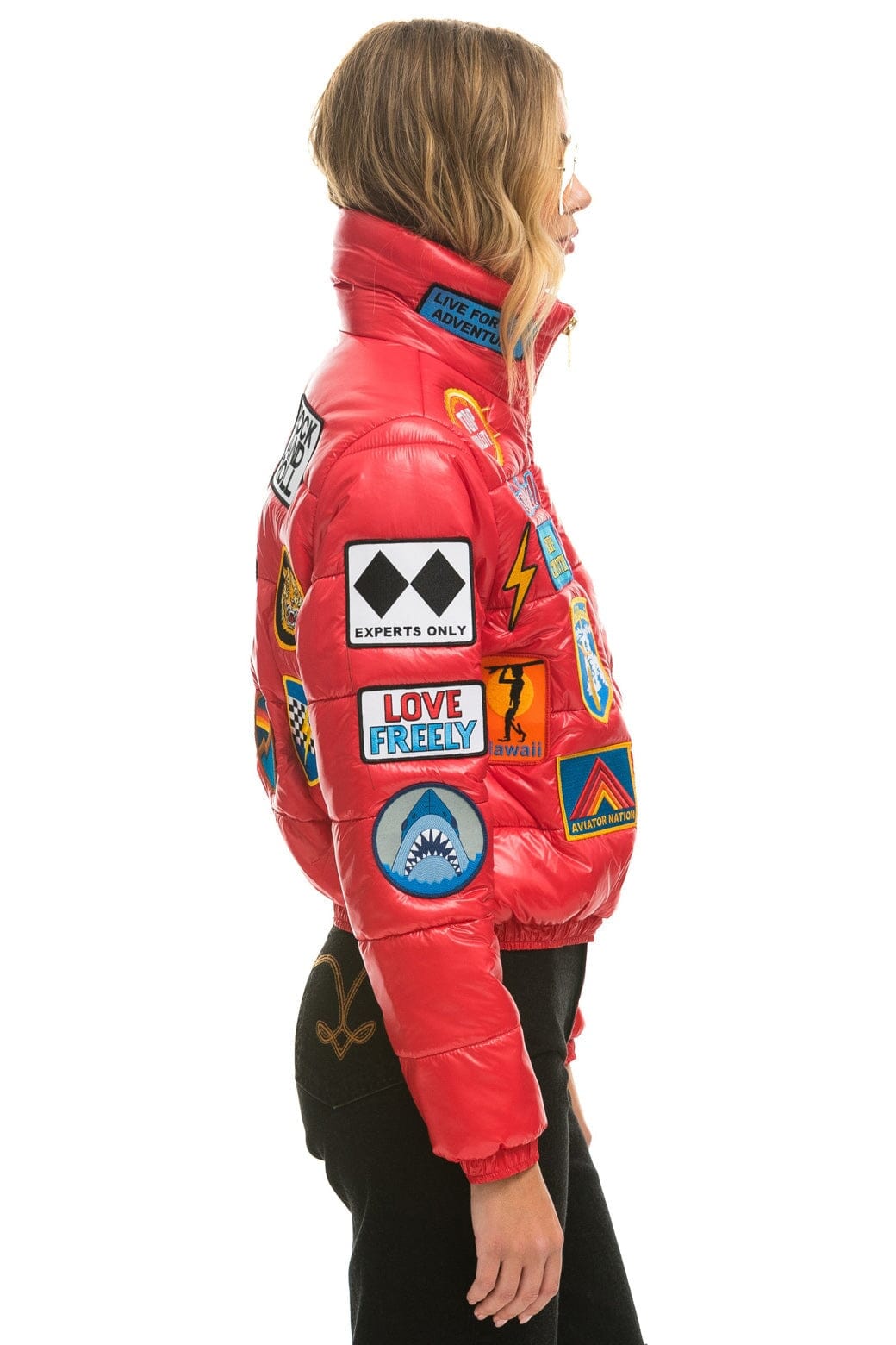 VINTAGE APRES PUFFER JACKET - CHERRY GLOSSY Women's Outerwear Aviator Nation