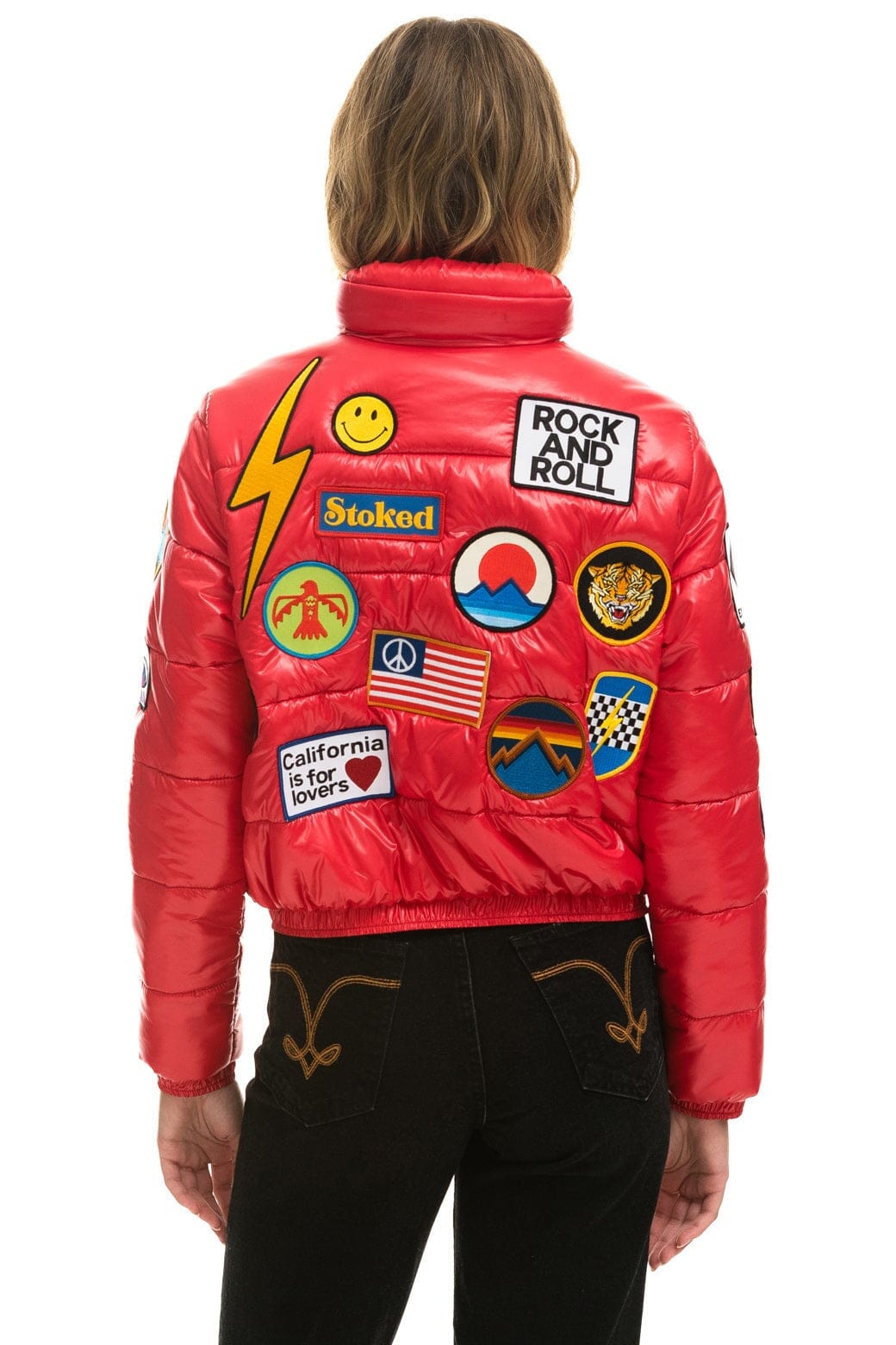 VINTAGE APRES PUFFER JACKET - CHERRY GLOSSY Women's Outerwear Aviator Nation