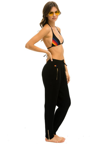 VINTAGE CABIN CASHMERE SWEATER PANT - BLACK Women's Sweatpants Aviator Nation