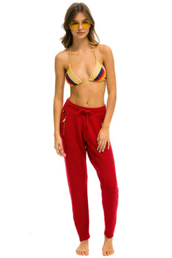 VINTAGE CABIN CASHMERE SWEATER PANT - CHERRY Women's Sweatpants Aviator Nation
