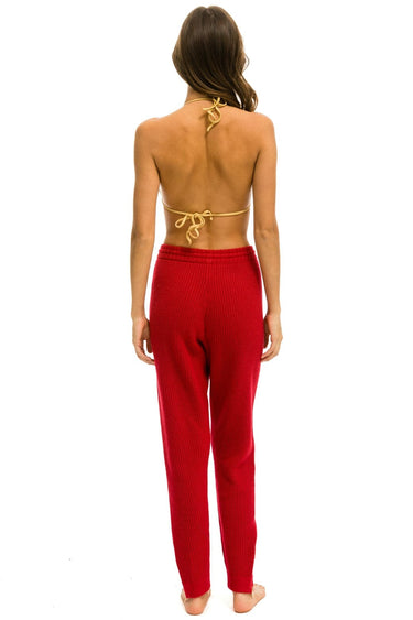 VINTAGE CABIN CASHMERE SWEATER PANT - CHERRY Women's Sweatpants Aviator Nation