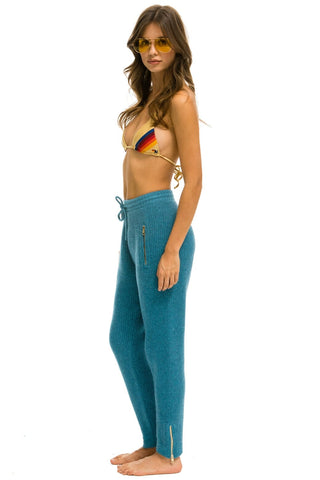 VINTAGE CABIN CASHMERE SWEATER PANT - COBALT Women's Sweatpants Aviator Nation