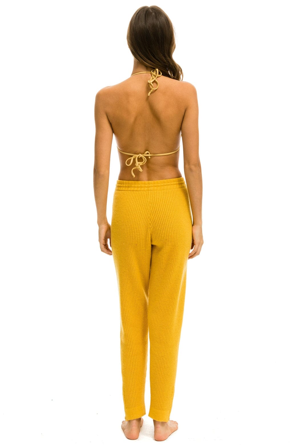 VINTAGE CABIN CASHMERE SWEATER PANT - GOLD Women's Sweatpants Aviator Nation