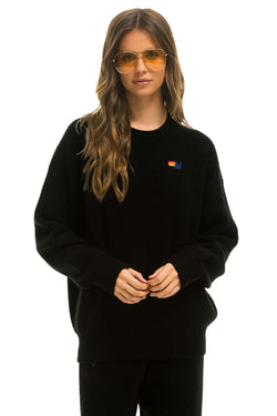 VINTAGE CABIN UNISEX CASHMERE SWEATER - BLACK Sweatshirt Aviator Nation