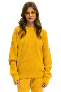 VINTAGE CABIN UNISEX CASHMERE SWEATER - GOLD Sweatshirt Aviator Nation