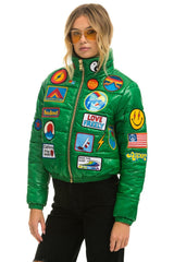VINTAGE PATCH APRES PUFFER JACKET - AMAZON GLOSSY Women's Outerwear Aviator Nation