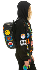 VINTAGE PATCH PUFFER BACKPACK - BLACK Backpack Aviator Nation