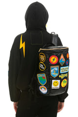 VINTAGE PATCH PUFFER BACKPACK - BLACK Backpack Aviator Nation