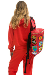 VINTAGE PATCH PUFFER BACKPACK - CHERRY Backpack Aviator Nation