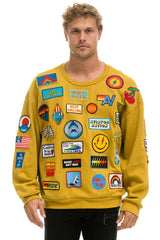 VINTAGE PATCH RELAXED CREW SWEATSHIRT - KHAKI Sweatshirt Aviator Nation