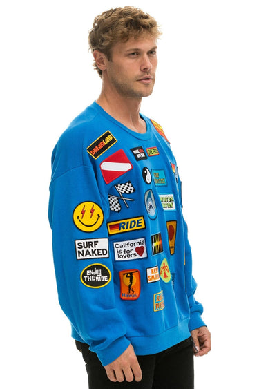 VINTAGE PATCH RELAXED CREW SWEATSHIRT - OCEAN Sweatshirt Aviator Nation