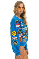 VINTAGE PATCH RELAXED CREW SWEATSHIRT - OCEAN Sweatshirt Aviator Nation